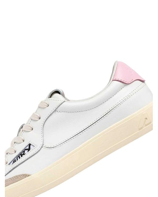 Autry White Windscape Low Leather And Fairy Tale Sneakers