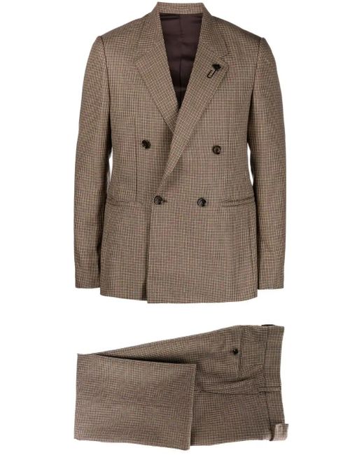 Lardini Gray Double-Breasted 2-Piece Suit for men