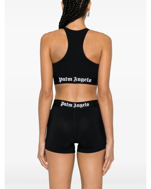 Palm Angels Black Logo Sport Top