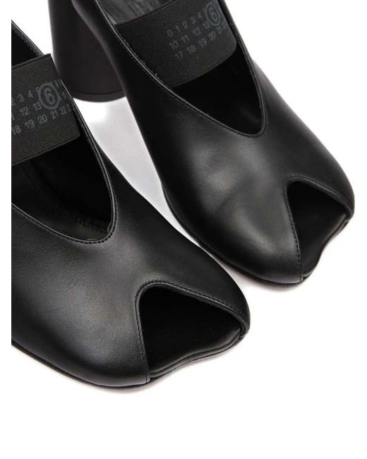 MM6 by Maison Margiela Black Slingback Sandals