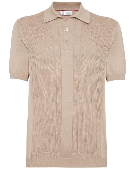Brunello Cucinelli Brown Polo Shirt for men
