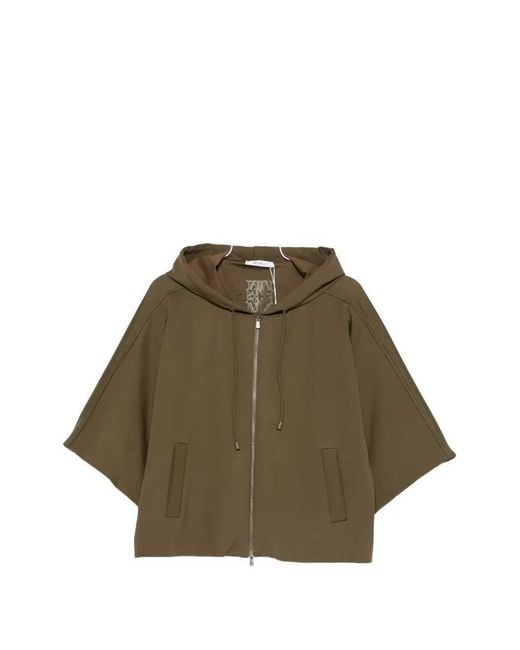 Max Mara Green Boxy Cotton Jersey Sweater