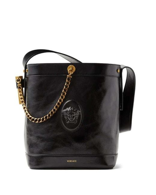 Borsa A Secchiello Piccola di Versace in Black