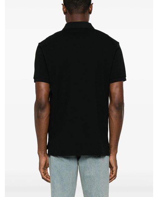 Moschino Black Polo Shirt With Print for men
