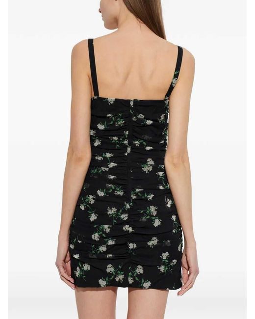 Dolce & Gabbana Black Dolce & Gabbana Floral Print Ruffle Dress