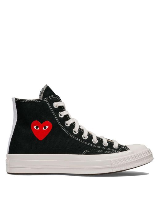 COMME DES GARÇONS PLAY Black Chuck '70 Small Heart High Sneakers