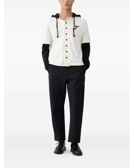 Jacquemus White Letro Button Hoodie for men