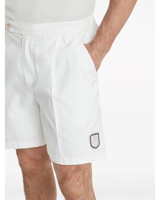 Brunello Cucinelli White Bermuda Shorts With Patch for men