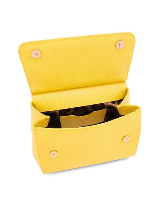 Dolce & Gabbana Yellow Small Sicily Shoulder Bag