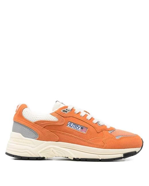 Autry Orange Hyperway Low Um13 Suede/Fantasy Mesh for men