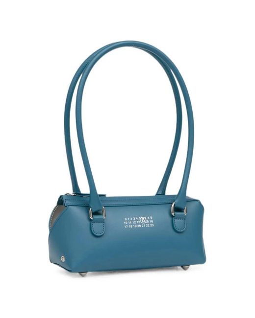 MM6 by Maison Margiela Blue Mini East-West Bowling Bag