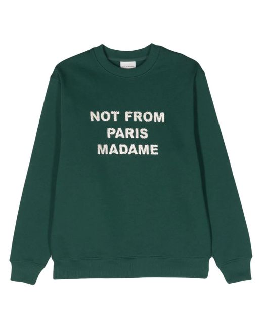 Drole de Monsieur Green Sweatshirt With Embroidery for men