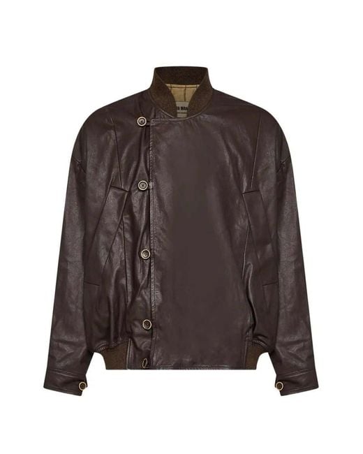 Uma Wang Brown Jovan Off-Center Jacket for men