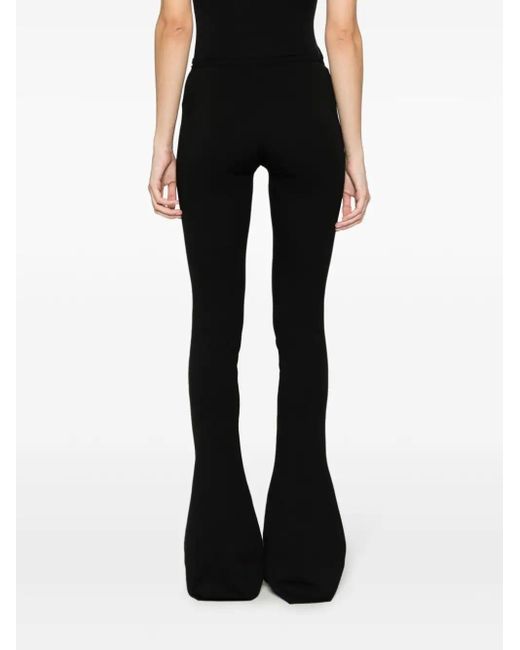 The Attico Black Zip-embellished Flared Trousers