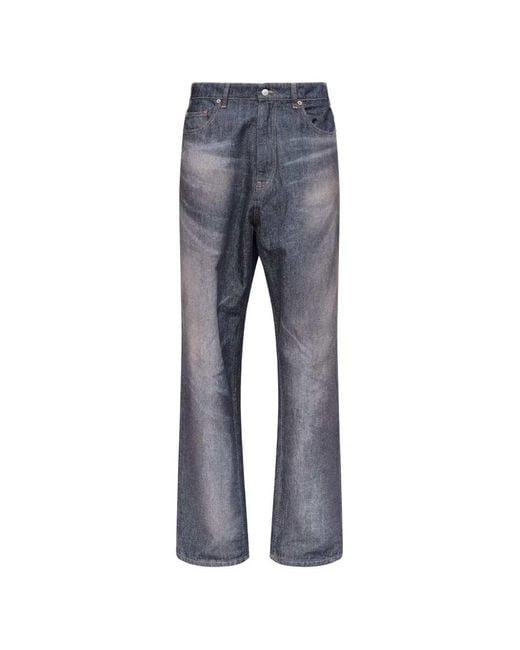 MM6 by Maison Margiela Blue Faded-Effect Jeans for men