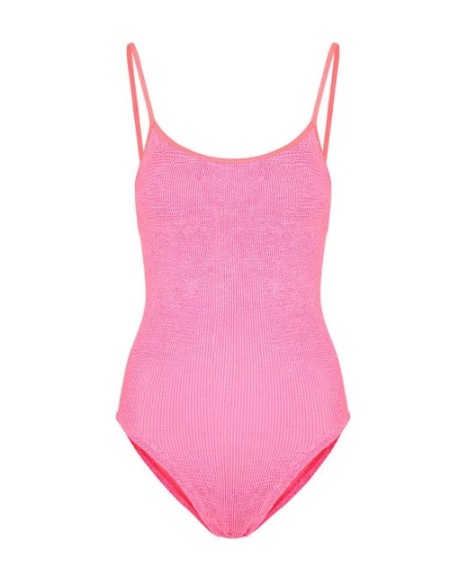 Hunza G Pink Pamela One-Piece Swimsuit