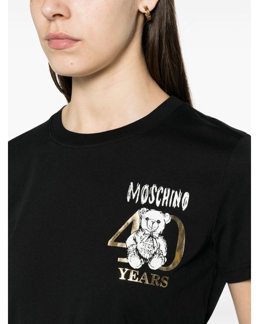 Moschino Black T-Shirt With Teddy Bear Print