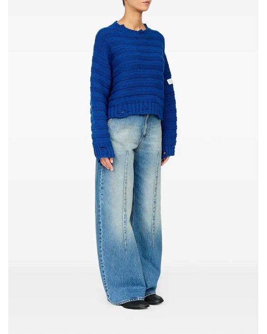 MM6 by Maison Margiela Blue Wool Sweater