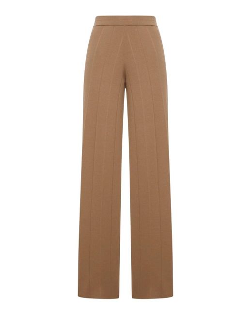 Pantalone Lama-Donna di Max Mara in Natural