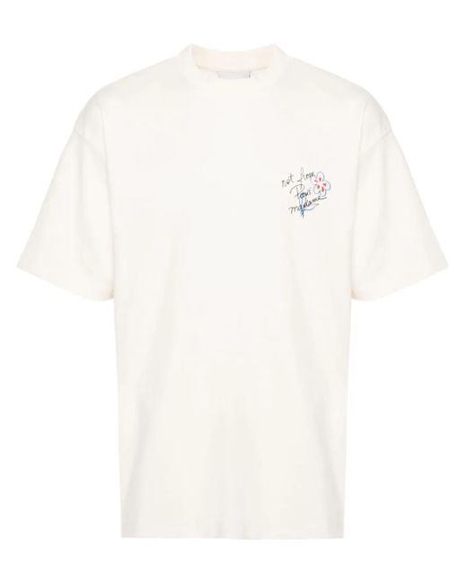 Drole de Monsieur White The Slogan Esquisse T-Shirts for men