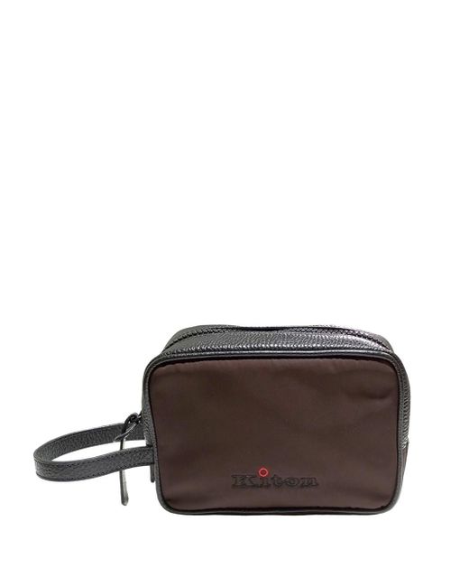 Kiton Brown Beauty Case for men