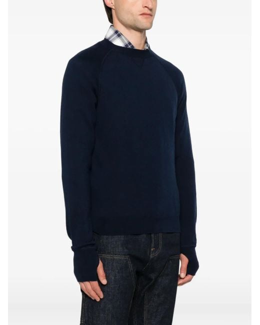 Eleventy Blue Crewneck Sweater for men
