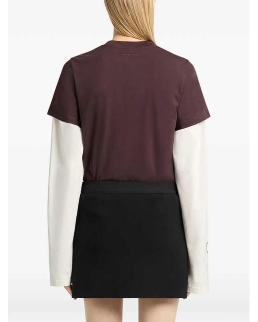 Courreges Purple Embroidered Logo T-Shirt