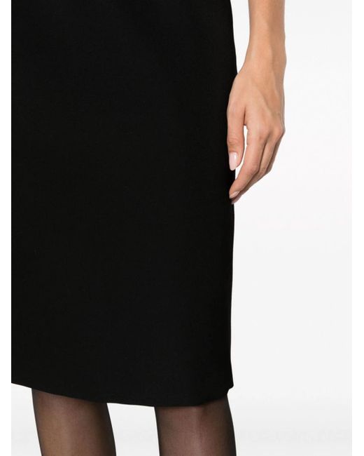 Versace Black Pencil Midi Skirt