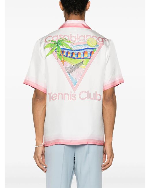 Casablancabrand White Tennis Club Shirt for men