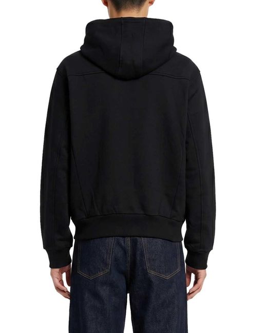 Dries Van Noten Black Oversized Zip-Up Hoodie for men