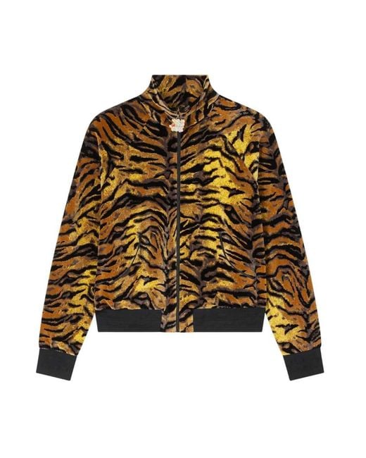 KENZO Multicolor Tiger Jacquard Velvet Tracksuit Jacket for men