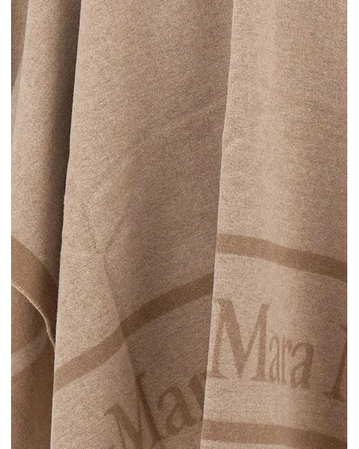 Max Mara Natural Fringed Poncho