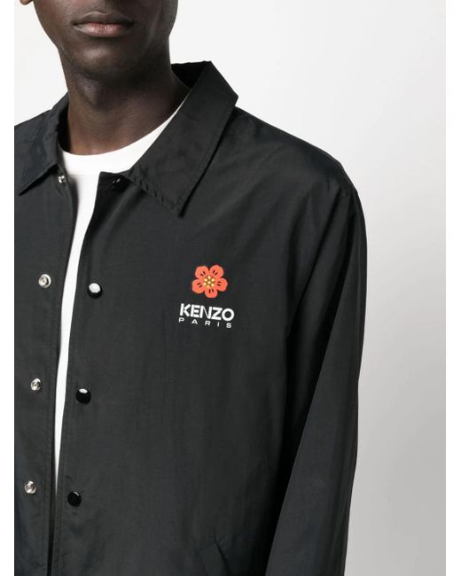 KENZO Black Boke Flower Nylon Jacket for men