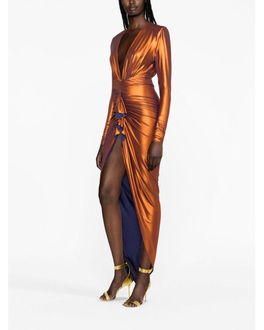 Alexandre Vauthier Orange Long Dress