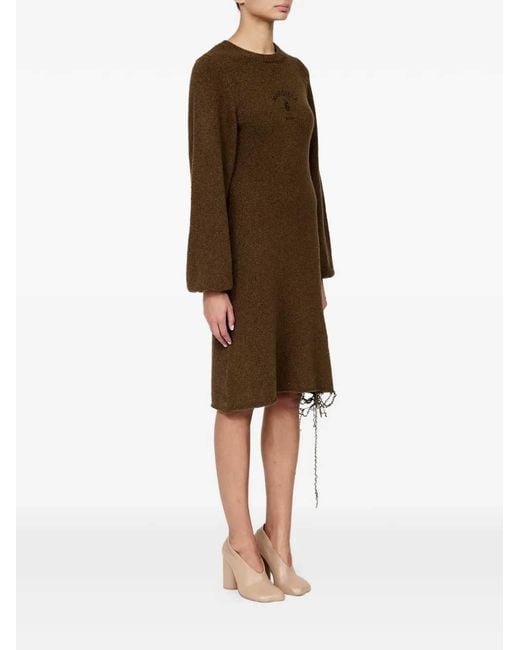 MM6 by Maison Margiela Natural Knit Midi Dress