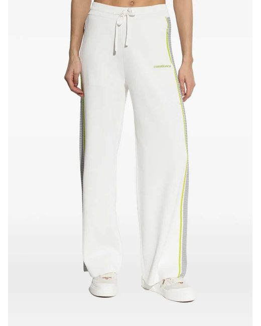 Casablanca White Drawstring-Fastening Track Pants
