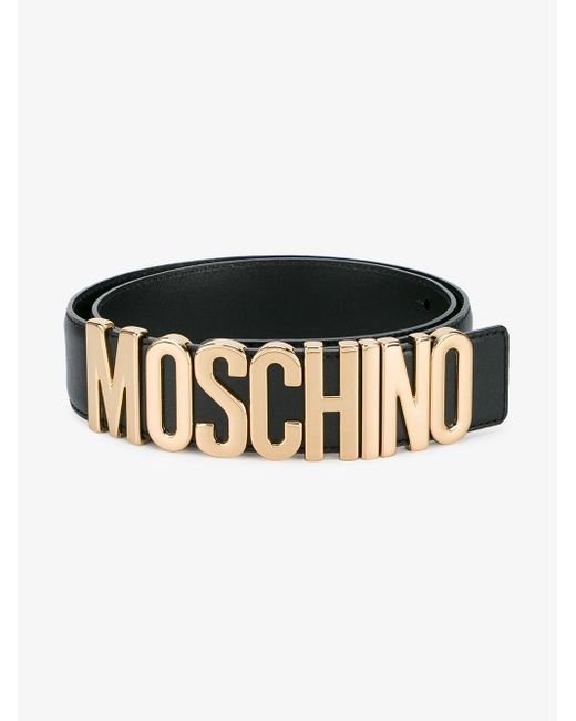 Moschino Metallic Logo Belt