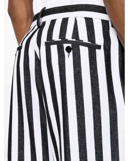 Moschino Black Striped Chino Shorts for men