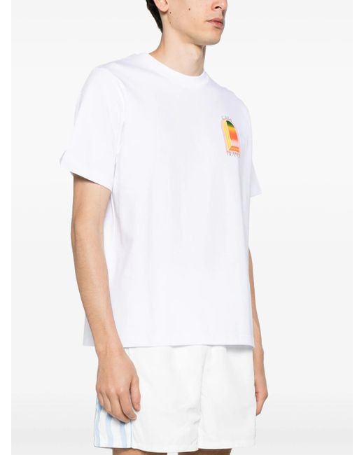 Casablancabrand White Tennis Club Icon T-Shirt for men