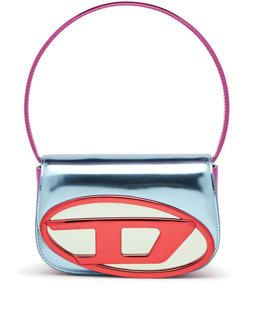 DIESEL 1Dr Mirrored-Finish Shoulder Bag