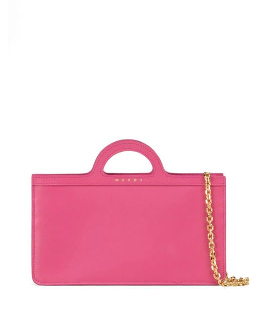 Marni Pink Tote Bag With Embossed Logo