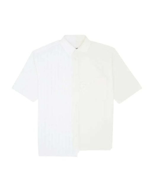MM6 by Maison Margiela White Short-Sleeved Shirt for men