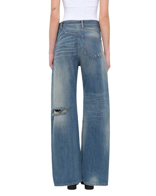 MM6 by Maison Margiela Blue Wide-Leg Jeans