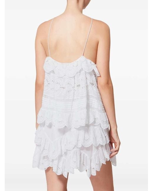 Isabel Marant White Prisha Ruffled Top