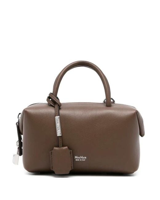 Max Mara Brown Top Handle Shoulder Bag