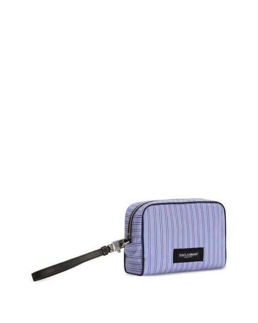 Dolce & Gabbana Blue Dolce & Gabbana Striped Tote Bag for men