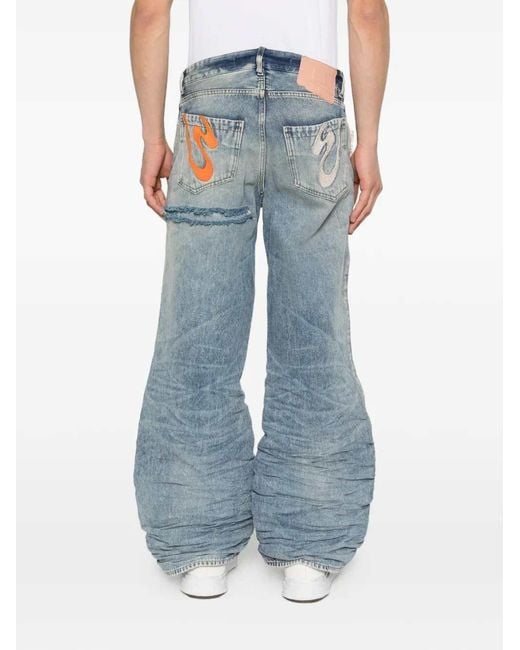 PDF Blue Rich Kid Ripped Jeans for men