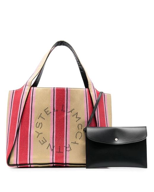 Stella McCartney Pink Striped Tote Bag