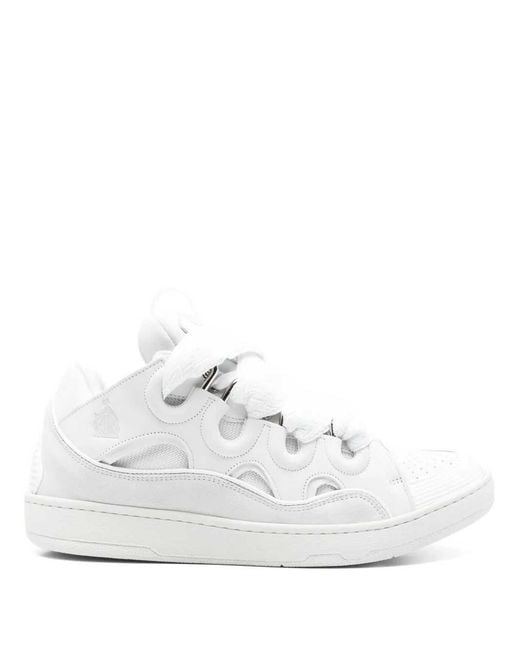 Lanvin White Curb Sneakers