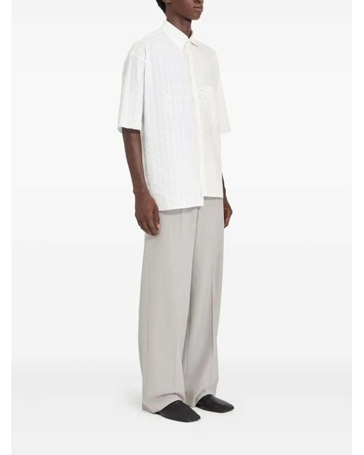 MM6 by Maison Margiela White Short-Sleeved Shirt for men